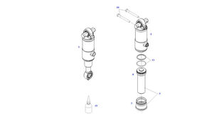 Fendt 414 Vario G404300050010 hydraulic cylinder