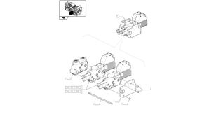 87744557 manifold for New Holland T6010 T6090 T6070  wheel tractor