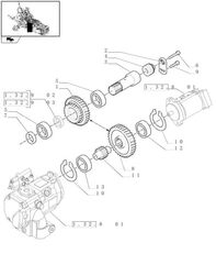 power steering pump gear for New Holland  T6010 T7230 wheel tractor