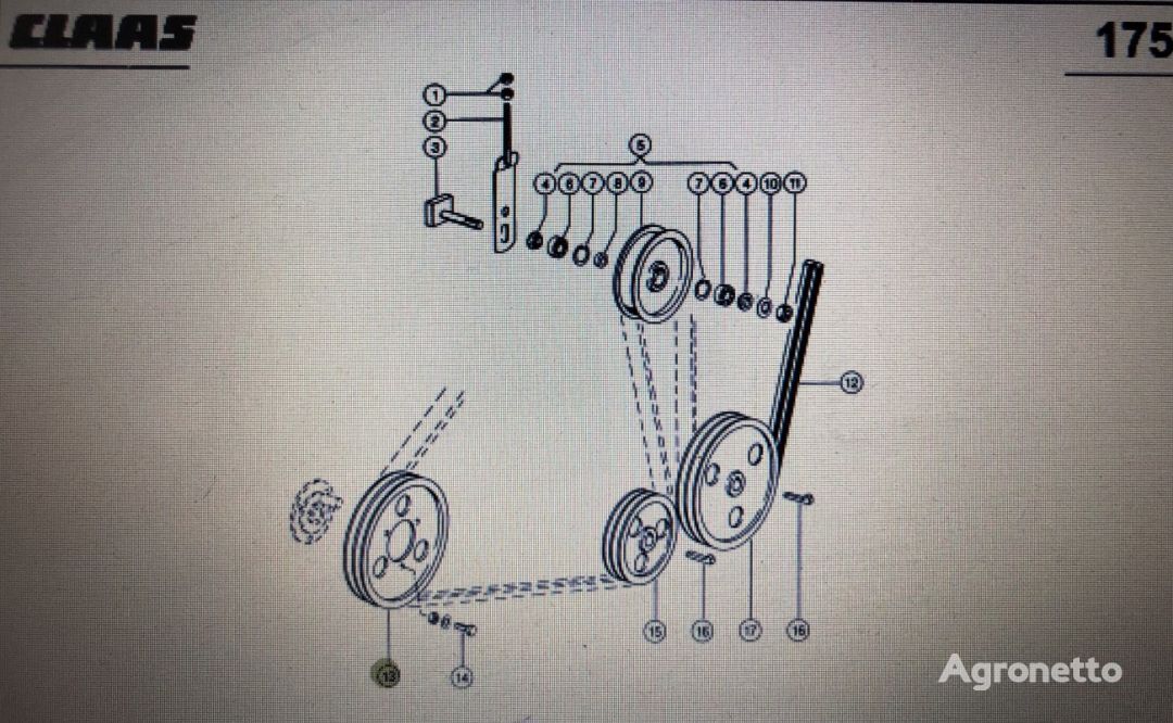 000 603 189 0 pulley for Claas Mega 370-340 grain harvester